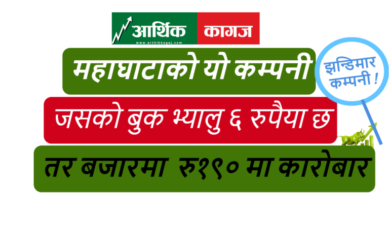 नेटवर्थ ६ रुपैया भएको कम्पनिको बजारमा १९० रुपैयामा कारोबार, के हेर्छन लगानिकर्ता -फस्नुहोला है