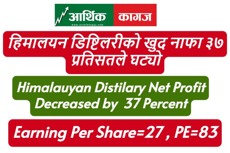 हिमालयन डिष्टिलरीको खुद नाफा ३७ प्रतिसतले घट्यो – कारण के ? अन्य सुचक कस्ता ?