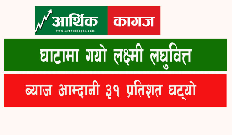 घाटामा गयो लक्ष्मी लघुवित्त, खराब कर्जा ८ प्रतिसत माथि