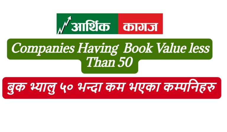 बुक भ्यालु ५० भन्दा कम भएका यि ५ कम्पनिहरु